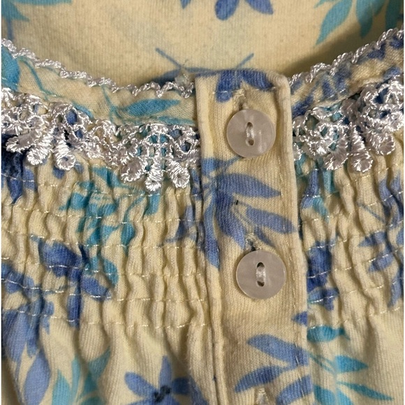 Aria Collection Henley Short Sleeve Nightgown Cotton Blend Lacy Trim 3X - Picture 2 of 4